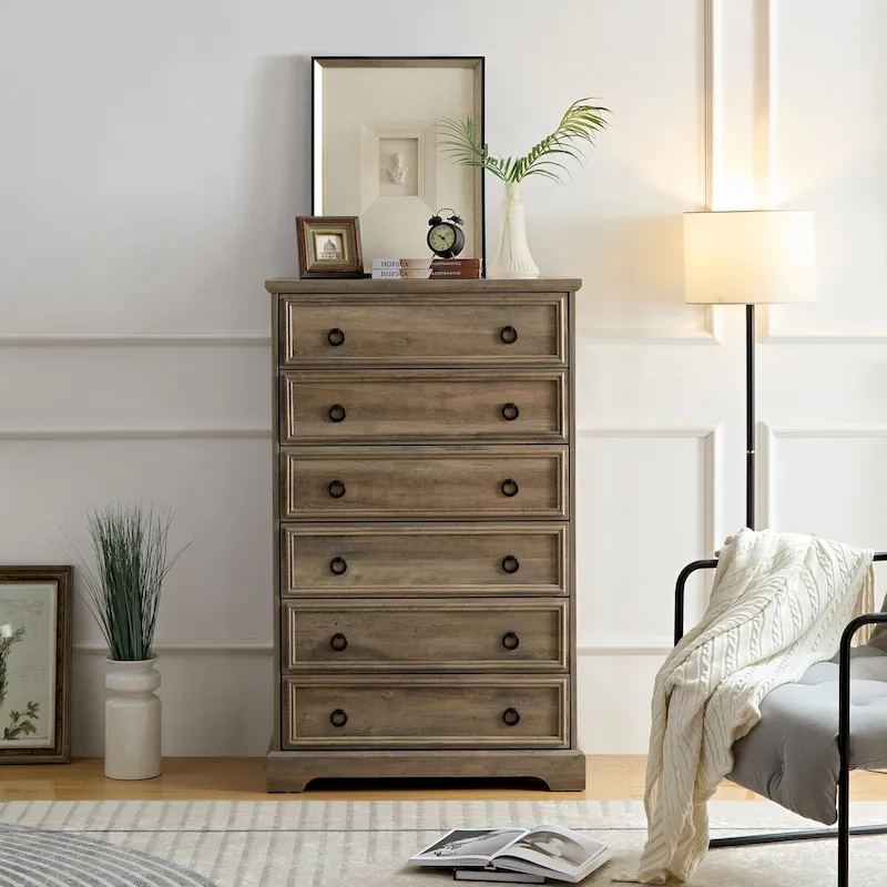 6 Drawer Dresser with Wide Slides